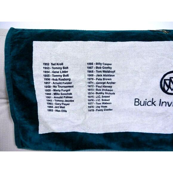 Vintage 2007 Buick Invitational Golf Towel Tiger Woods PGA 37" Devant Sports - Picture 6 of 8